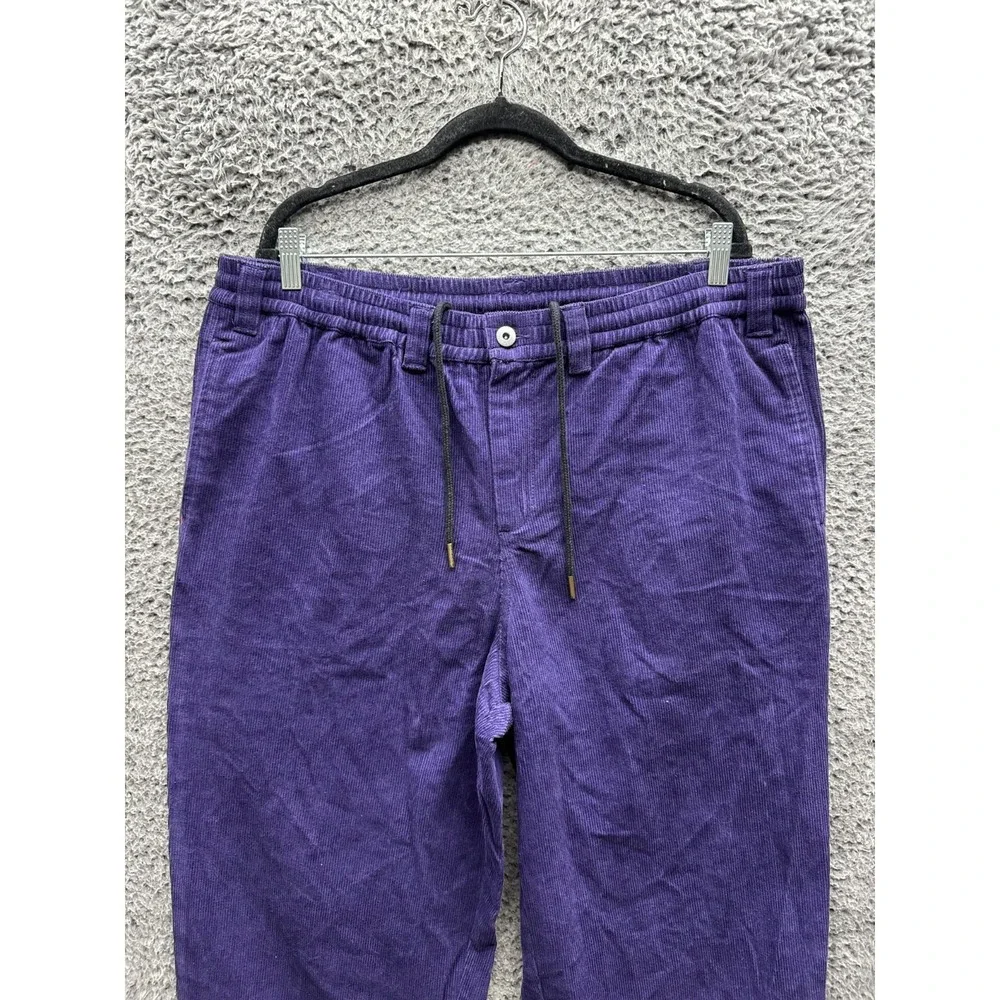 Theories of Atlantis Stamp Lounge Baggy Cord Pants Eggplant Mens Size XL